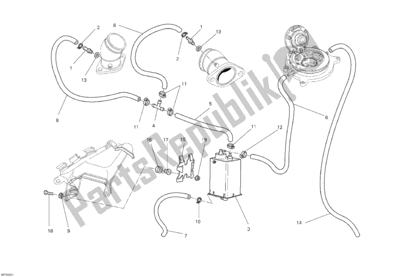 All parts for the 040 - Monster Art Fairing of the Ducati Monster 796 ABS USA 2011